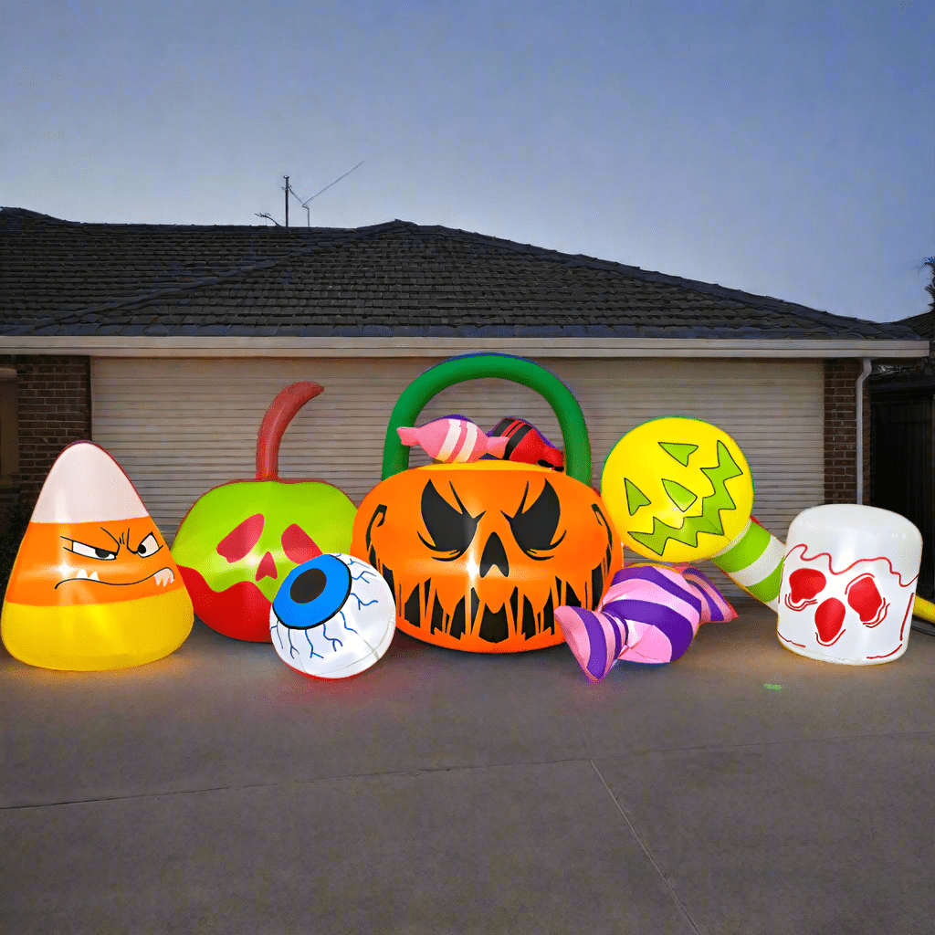 Angry Candy Monsters Inflatable - 305cm