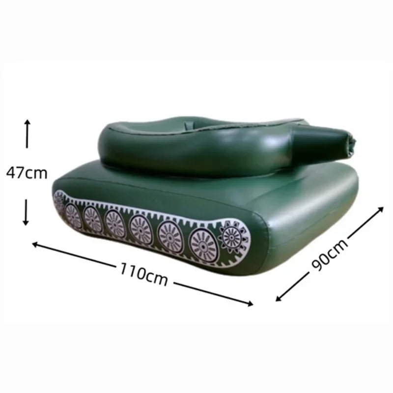 Army Tank Pool Float – Inflatable for Adults and Kids with Removable Water Gun