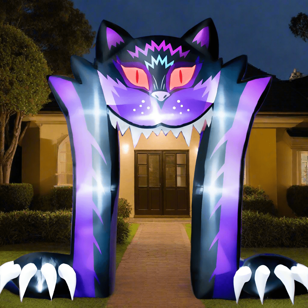 Black Cat Halloween Archway Inflatable - 300cm