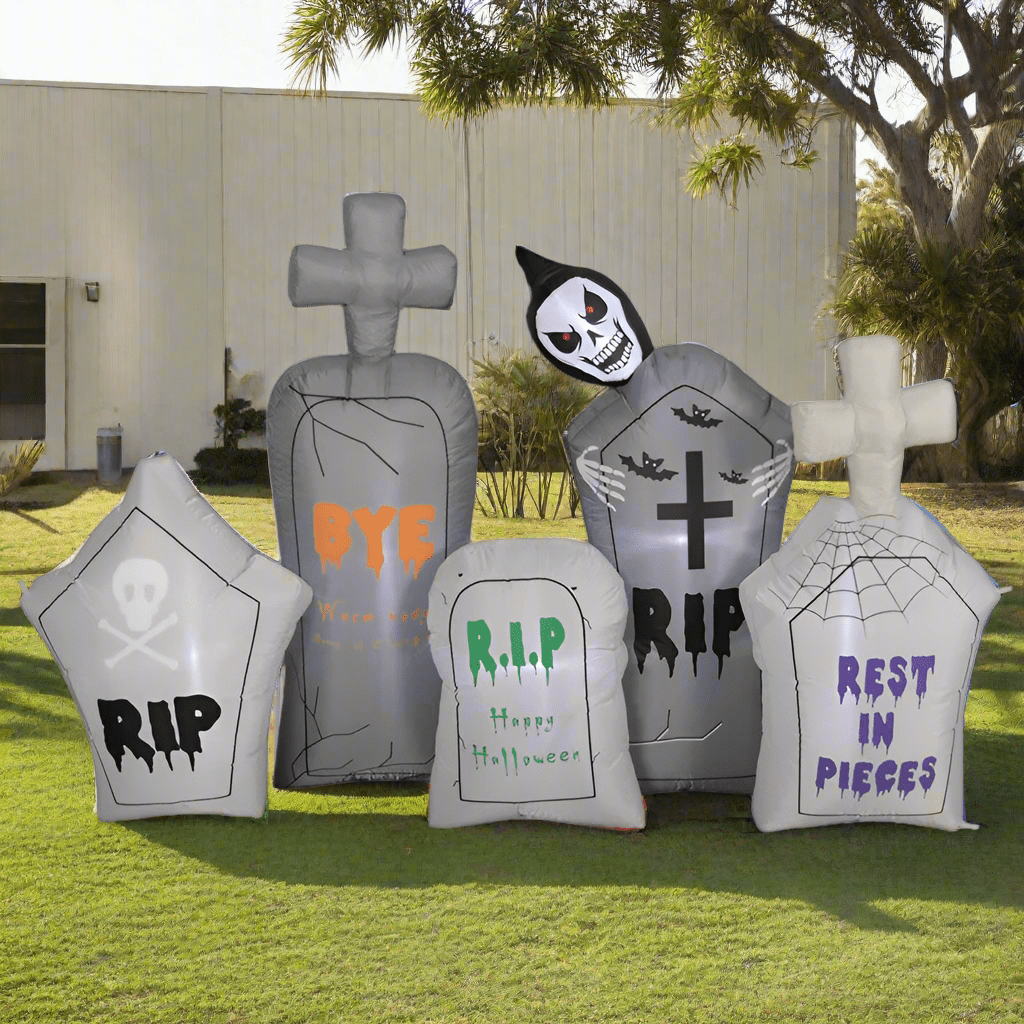 Cemetery Grim Reaper and Tombstones Inflatable - 240cm