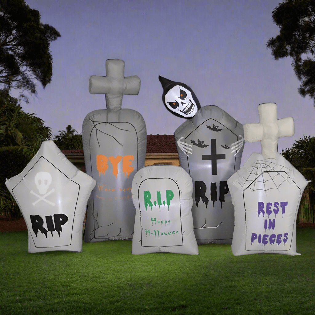 Cemetery Grim Reaper and Tombstones Inflatable - 240cm
