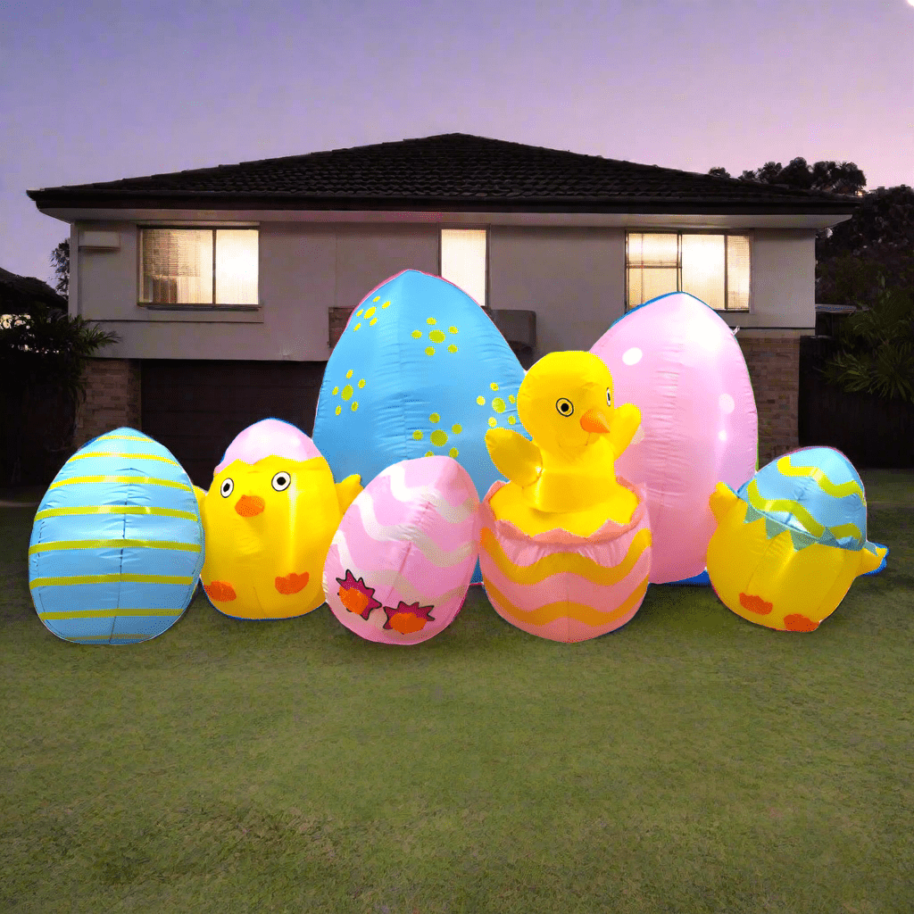 Chicks and Easter Eggs Display Inflatable - 240cm