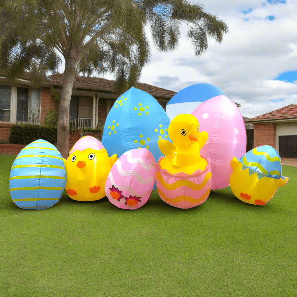 Chicks and Easter Eggs Display Inflatable - 240cm