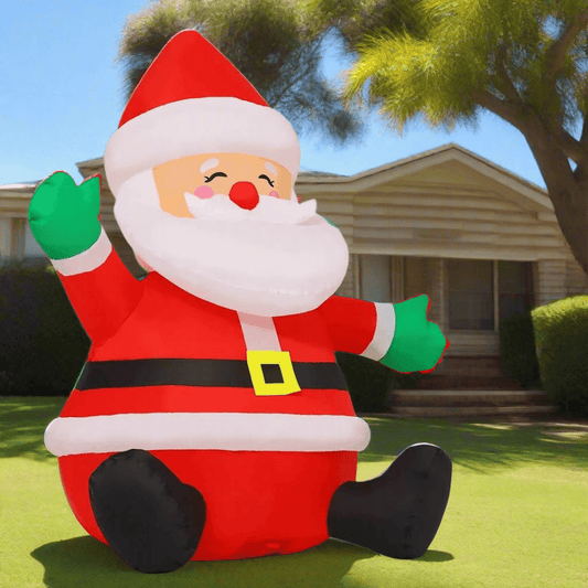 Christmas Smiling Waving Santa Claus Inflatable - 120cm