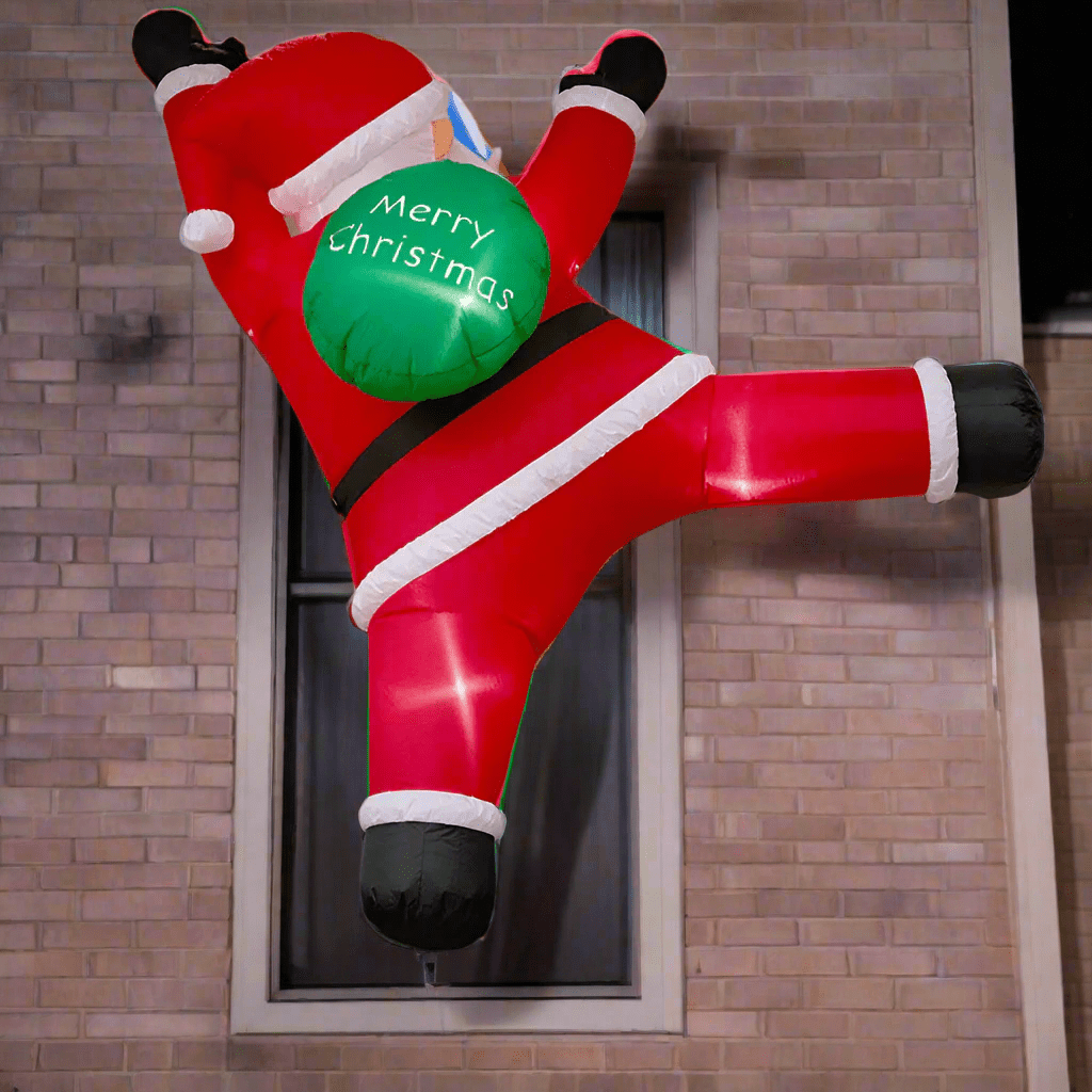 Climbing Santa with Gift Bag Inflatable - 180cm