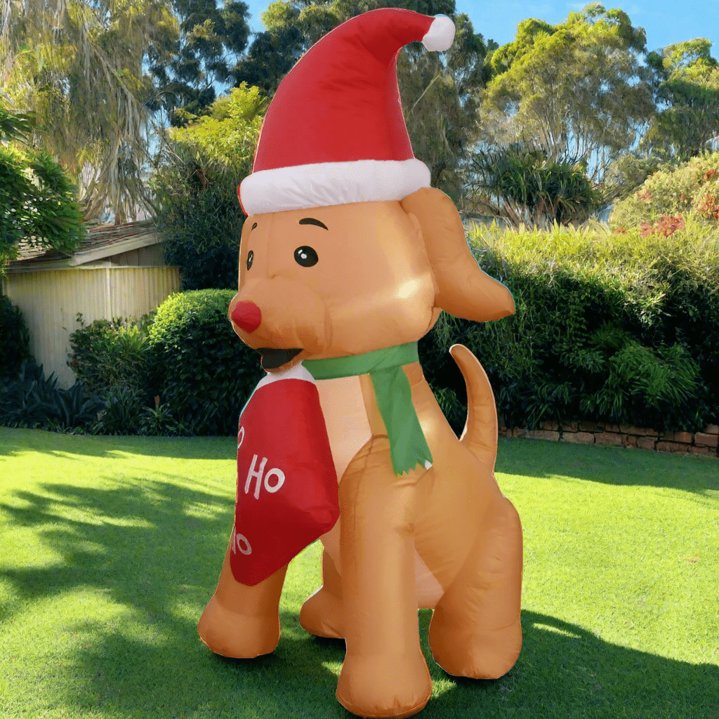 Dachshund Christmas Santa Hat Inflatable - 150cm
