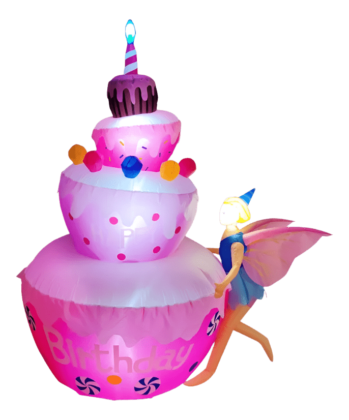 Fairy with Birthday Cake Inflatable - 180cm