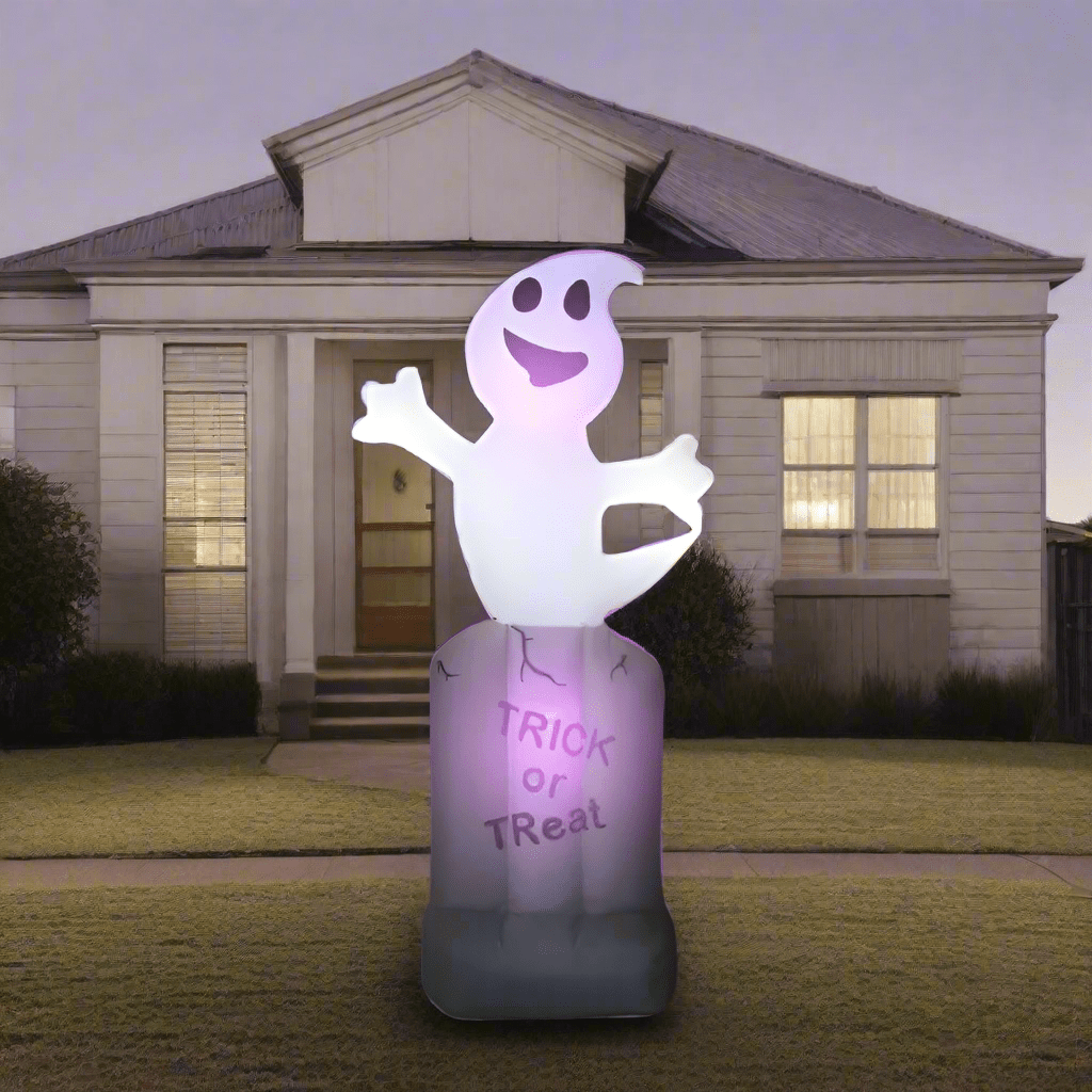 Friendly Ghost on Tombstone "Trick or Treat" - 150cm