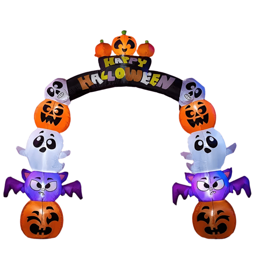 Ghosts, Bats, and Pumpkins Happy Halloween arch - 240cm