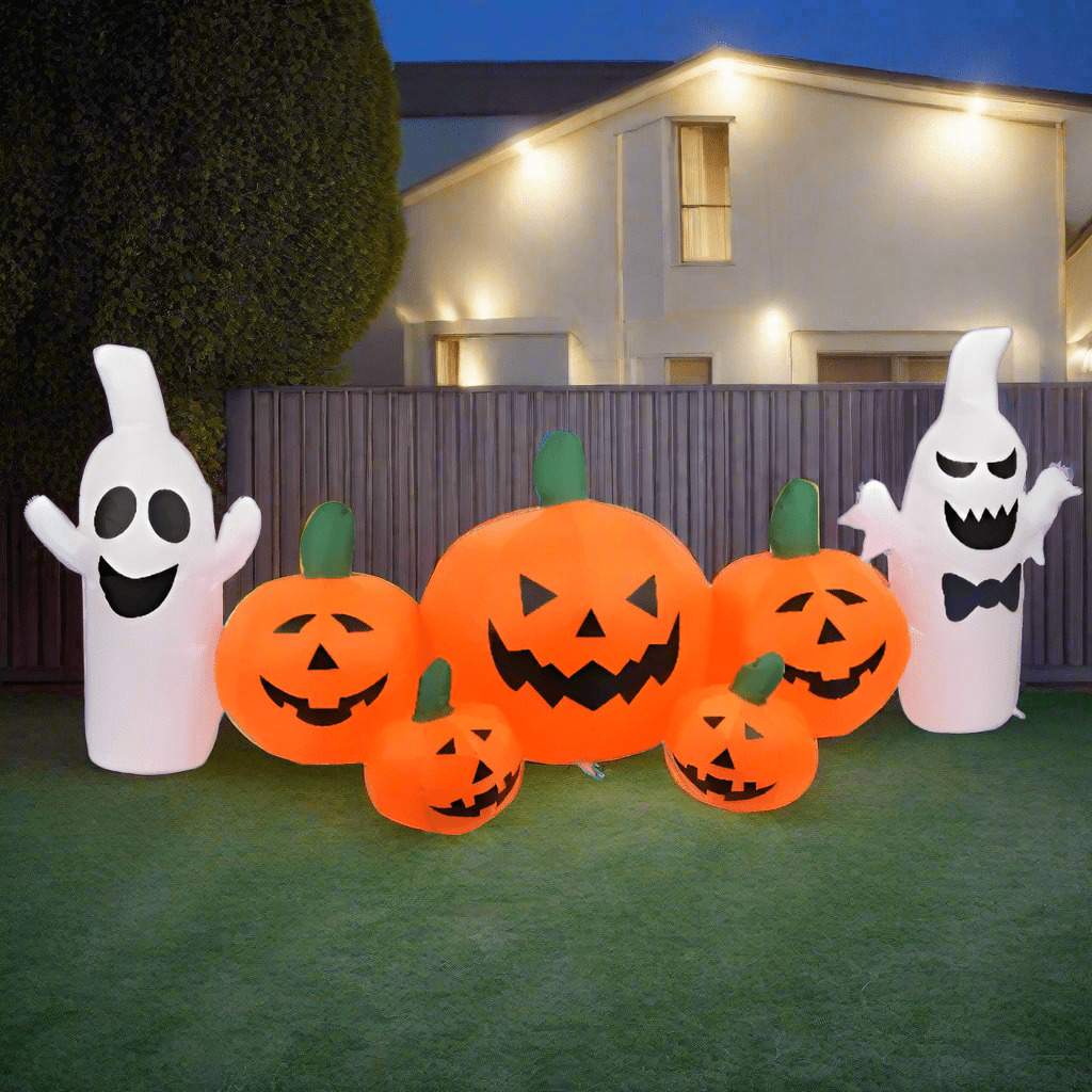 Ghosts & Pumpkins Scene Inflatable - 230cm