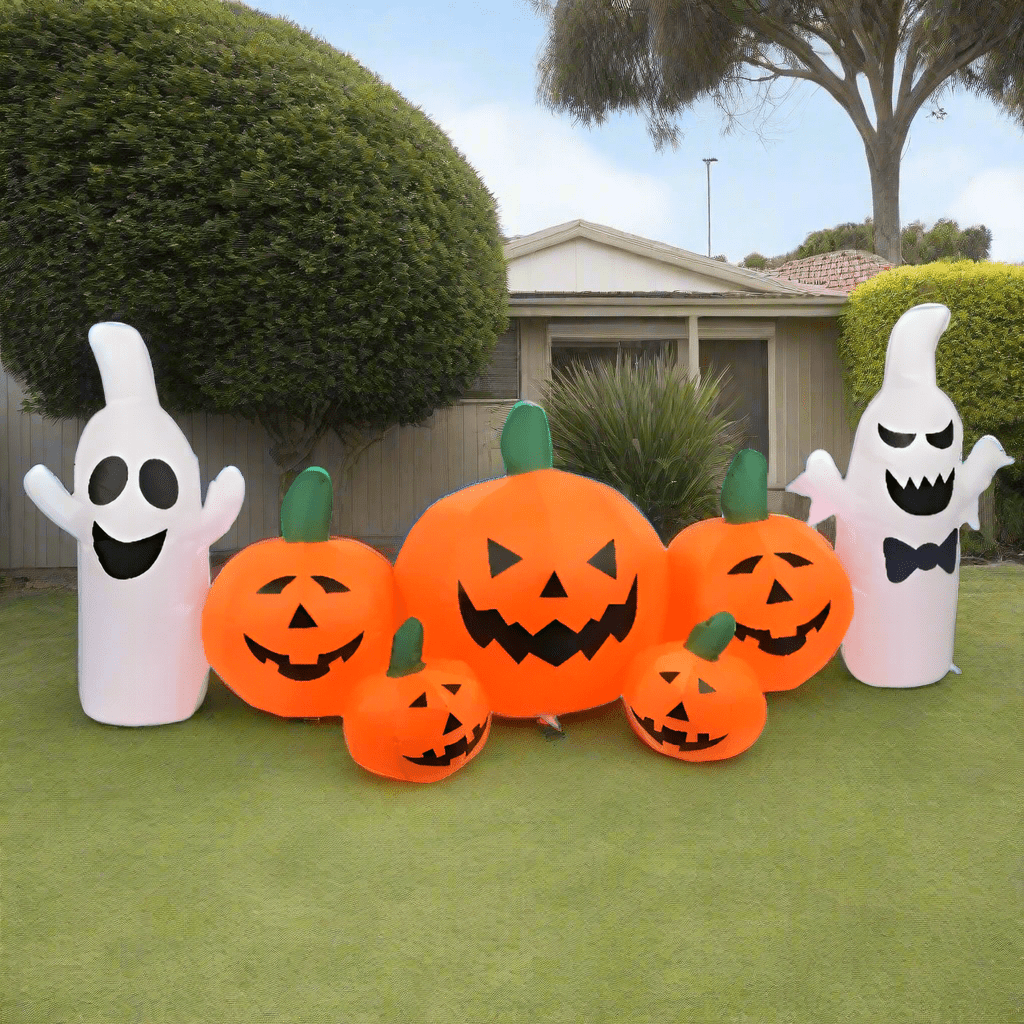 Ghosts & Pumpkins Scene Inflatable - 230cm