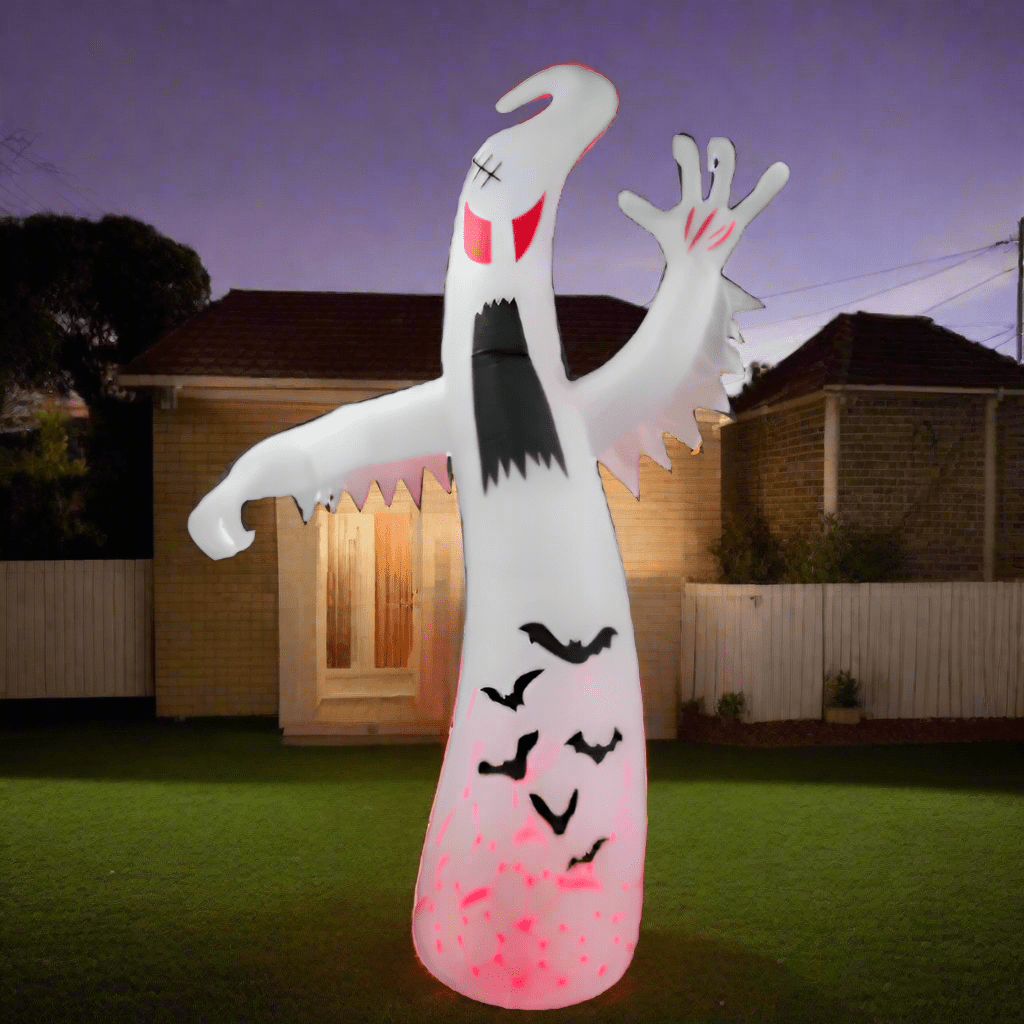 Giant Flame‑Light Ghost with Bats - 360cm