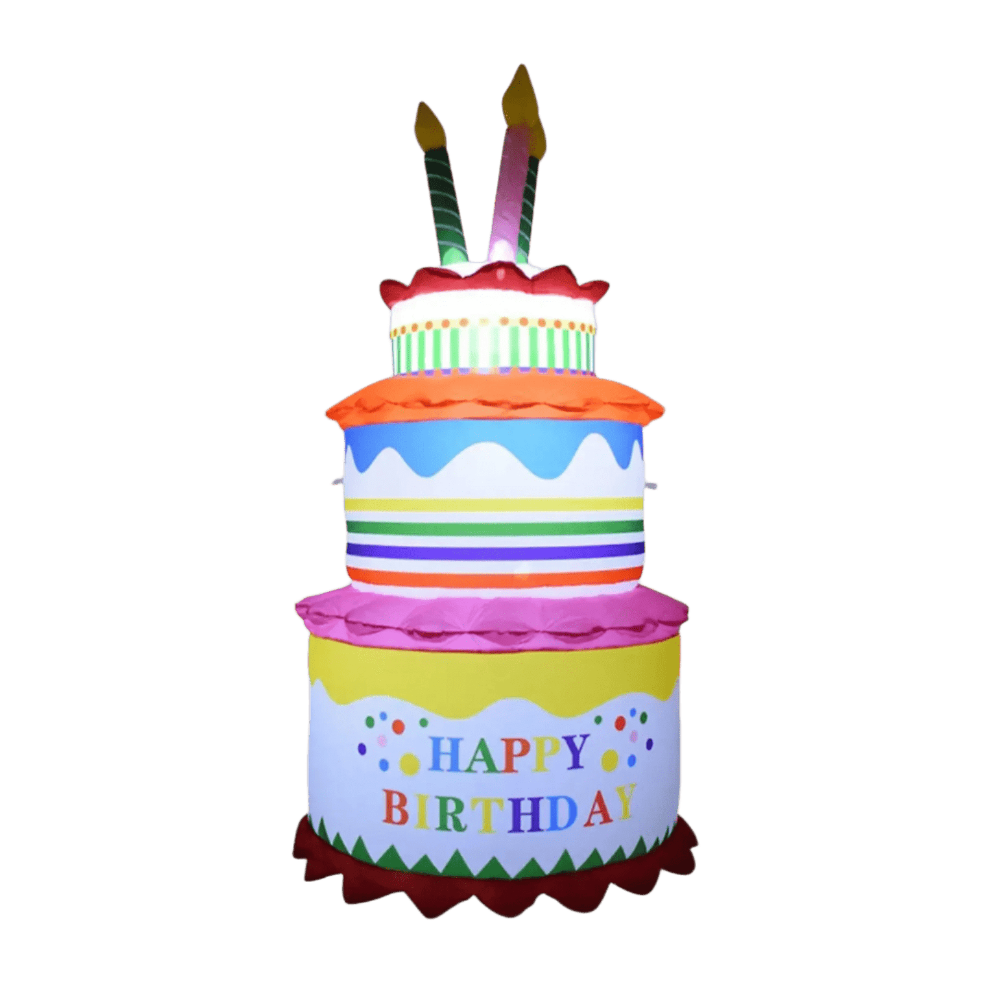 Giant Rainbow Birthday Cake Inflatable - 180cm