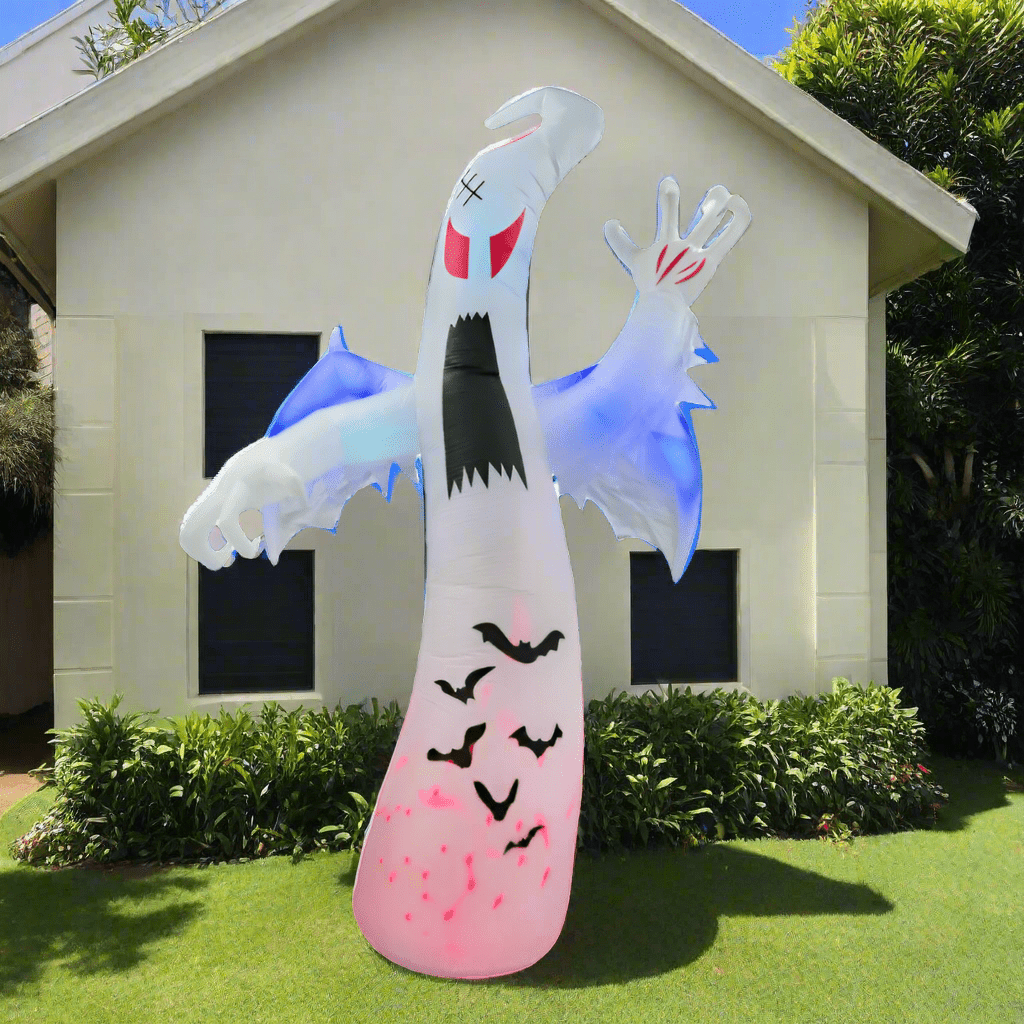 Giant Winged Ghost with Printed Bats - 360cm