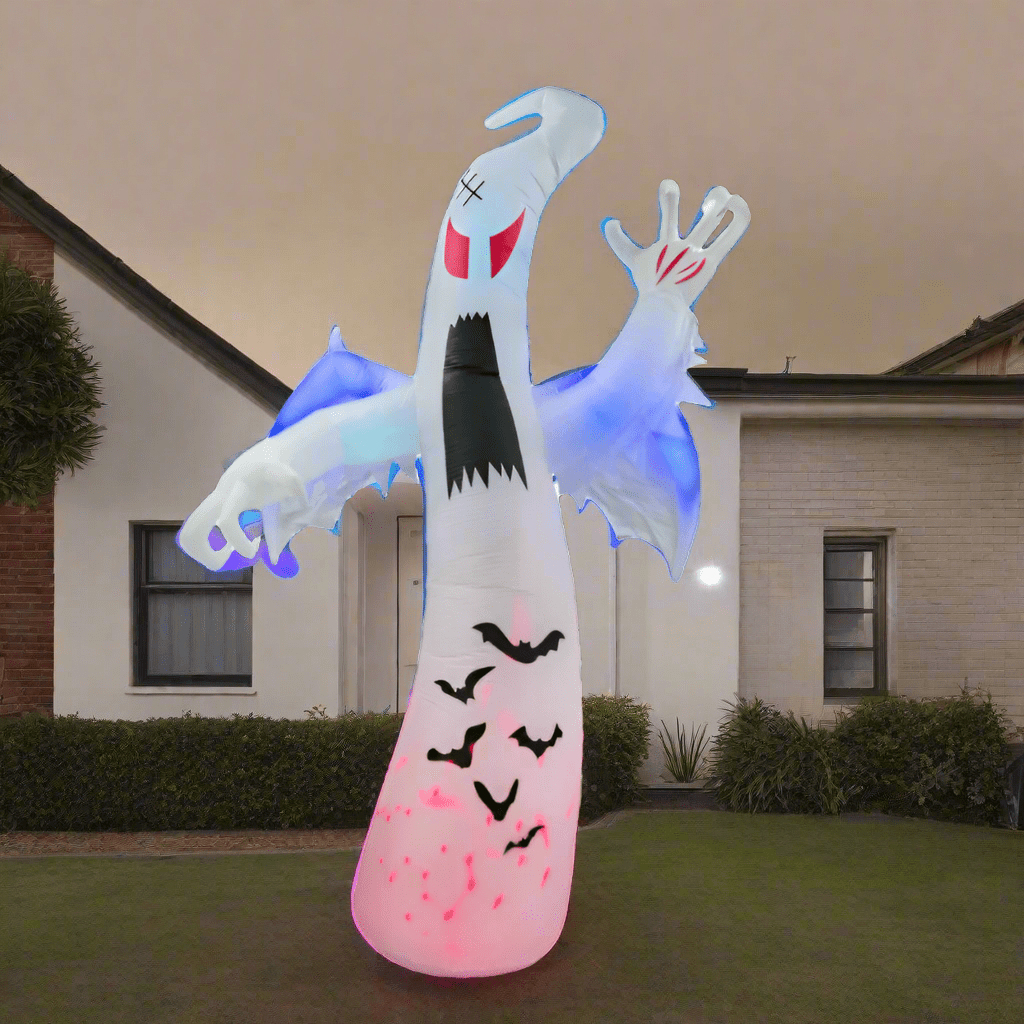 Giant Winged Ghost with Printed Bats - 360cm