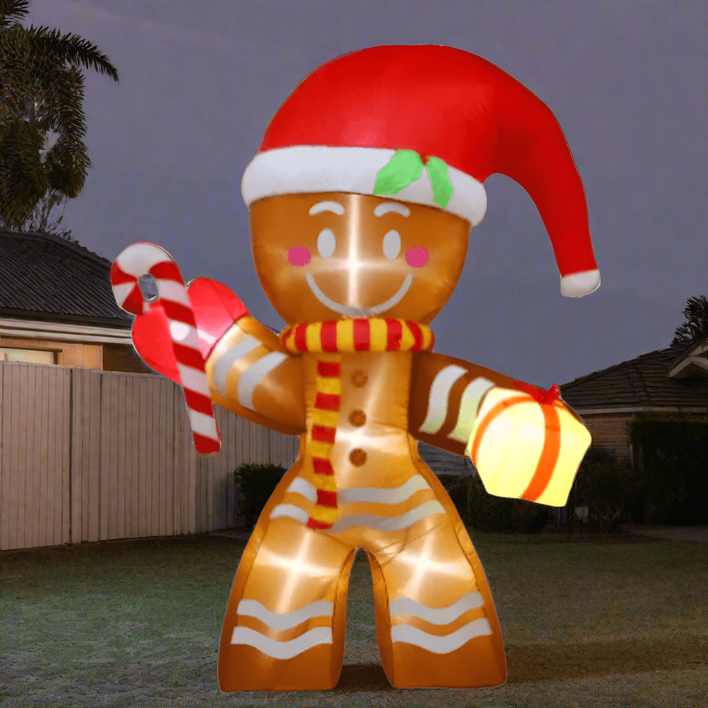 Gingerbread Man with Lollipop and present - 240cm