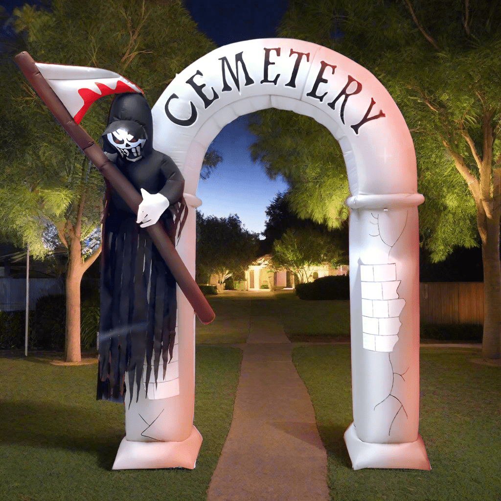 Grim Reaper at Cemetery Arch - 240cm