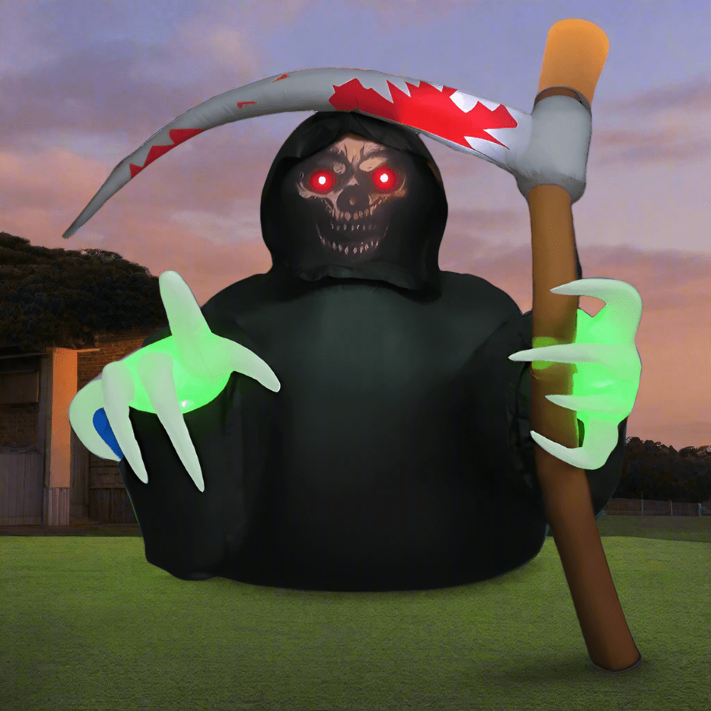 Grim Reaper with Bloody Scythe Inflatable - 210cm