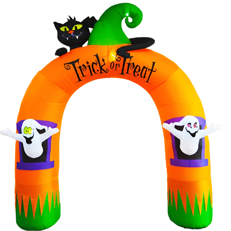 Halloween Entry Archway with Ghosts and Cat - 300cm