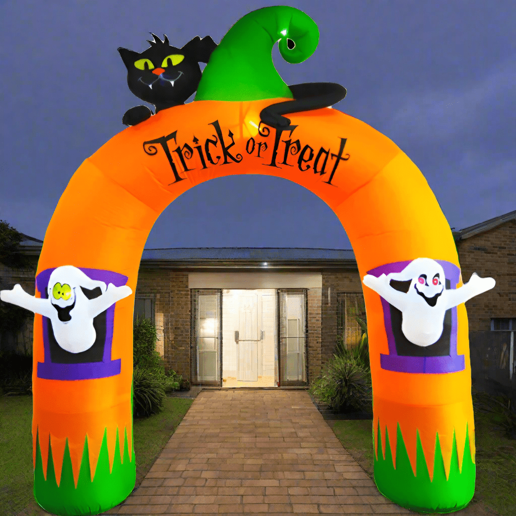 Halloween Entry Archway with Ghosts and Cat - 300cm