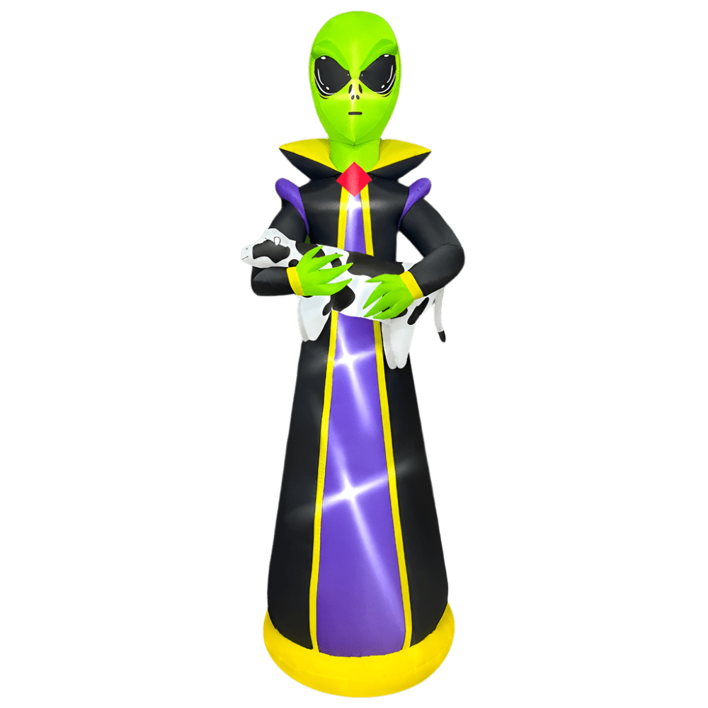 Halloween Alien holding a Cow Inflatable - 305cm