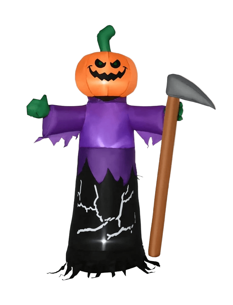 Halloween Pumpkin Reaper with Scythe Inflatable - 180cm