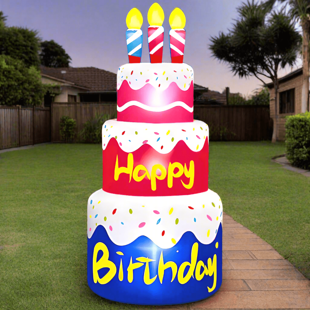 Happy Birthday Cake Inflatable Inflatable - 200cm