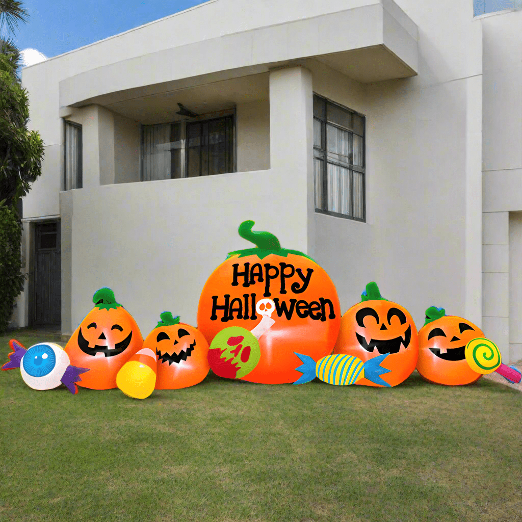 Happy Halloween Pumpkin Cluster Inflatable - 200cm