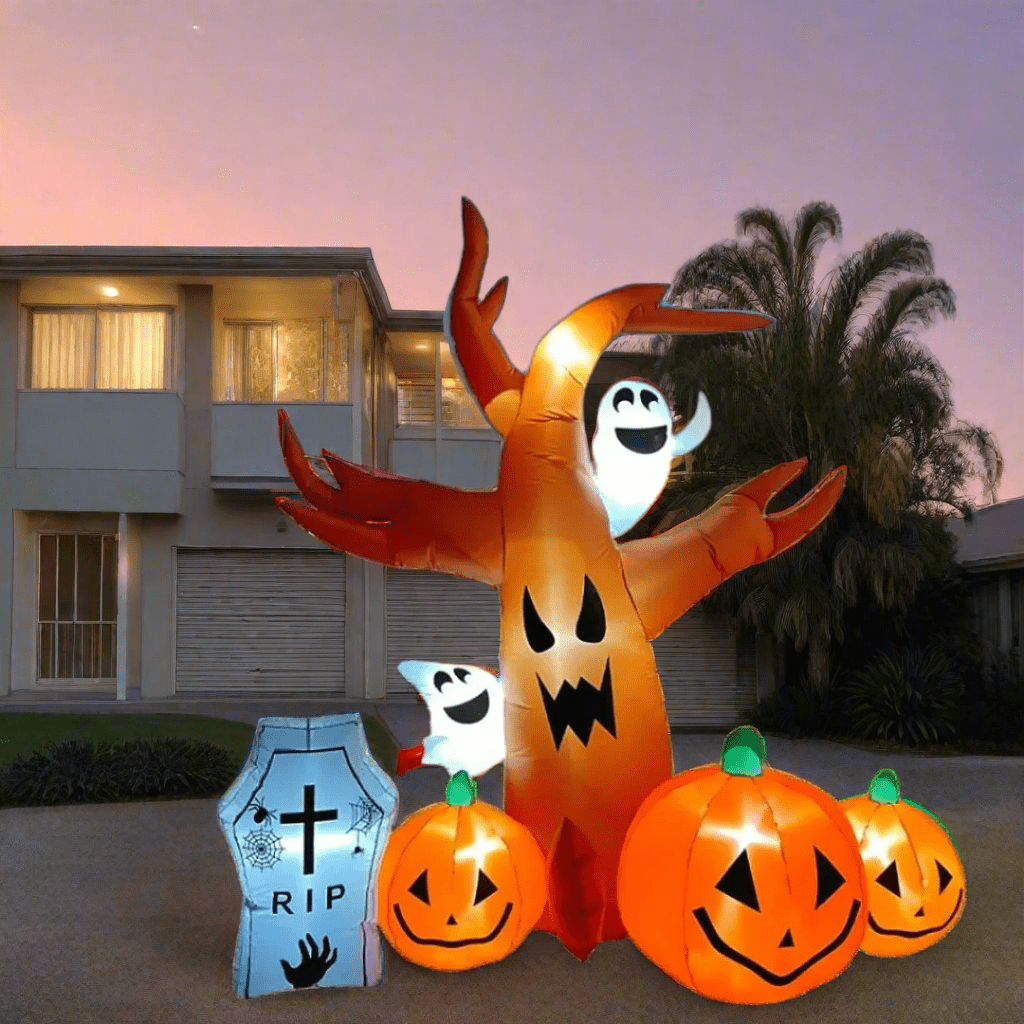Haunted Tree with Ghosts and Pumpkins - 240cm