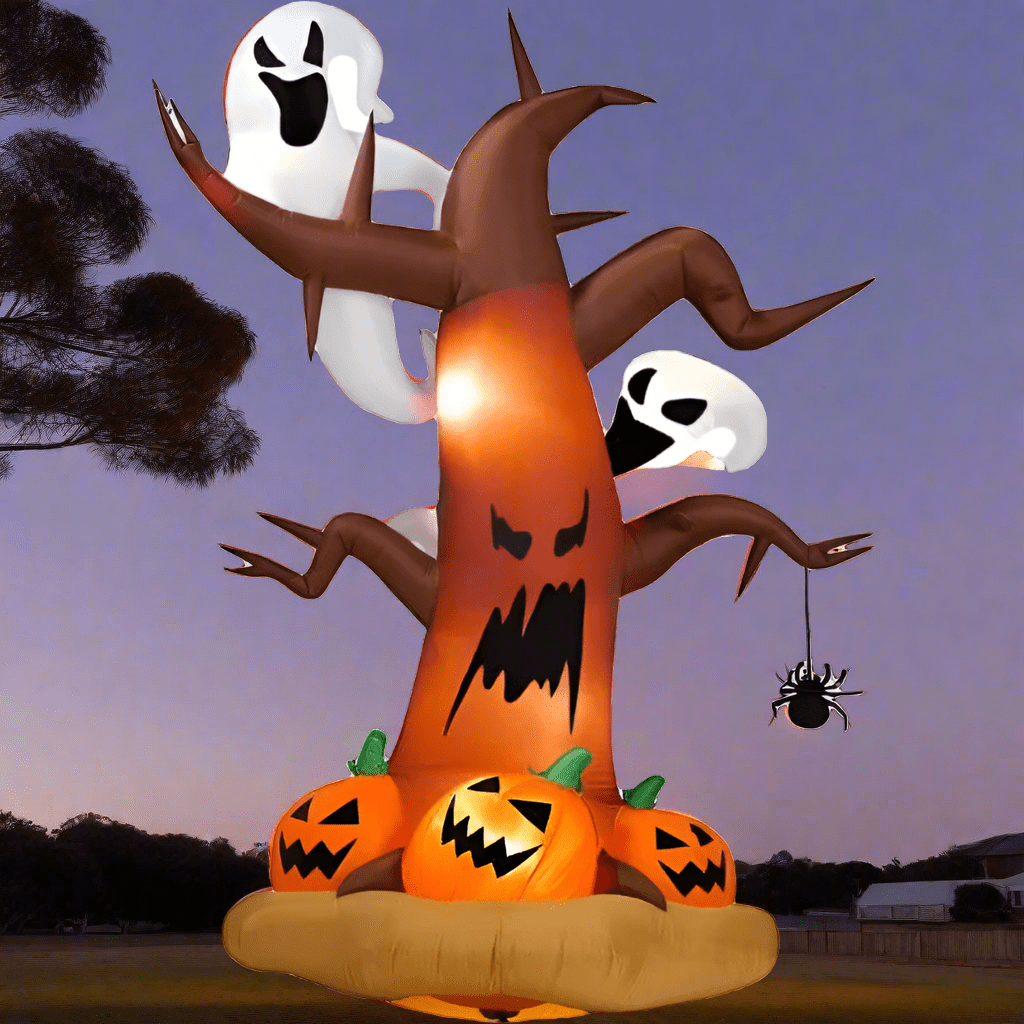 Haunted Tree with Ghosts and Pumpkins - 240cm