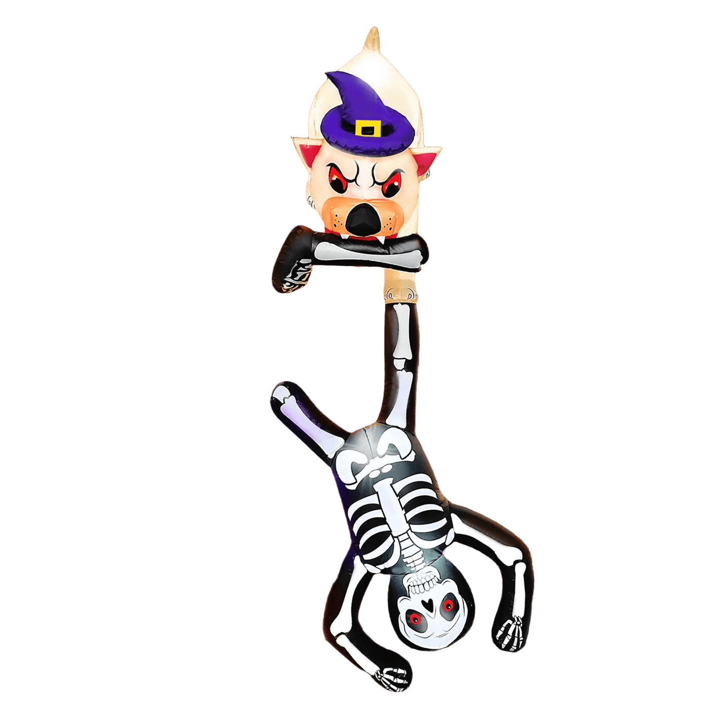 Hungry Dog Holding Skeleton Inflatable - 240cm