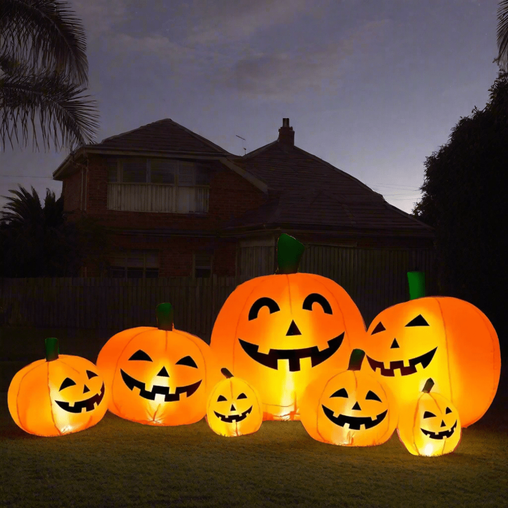 Inflatable Light - Up Pumpkin Family - 220cm