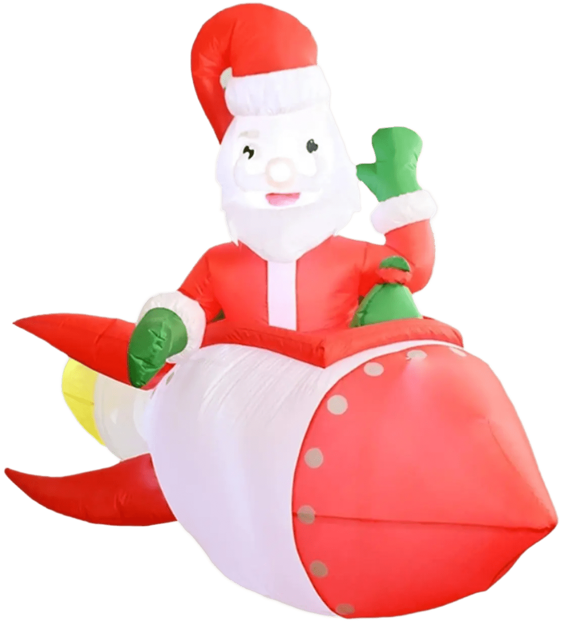 Inflatable Santa on Rocket Plane Inflatable - 180cm