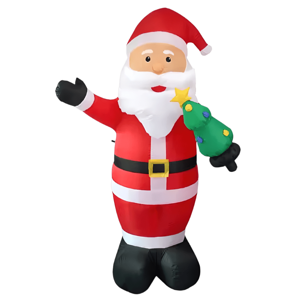 Santa with Mini Christmas Tree Inflatable - 200cm