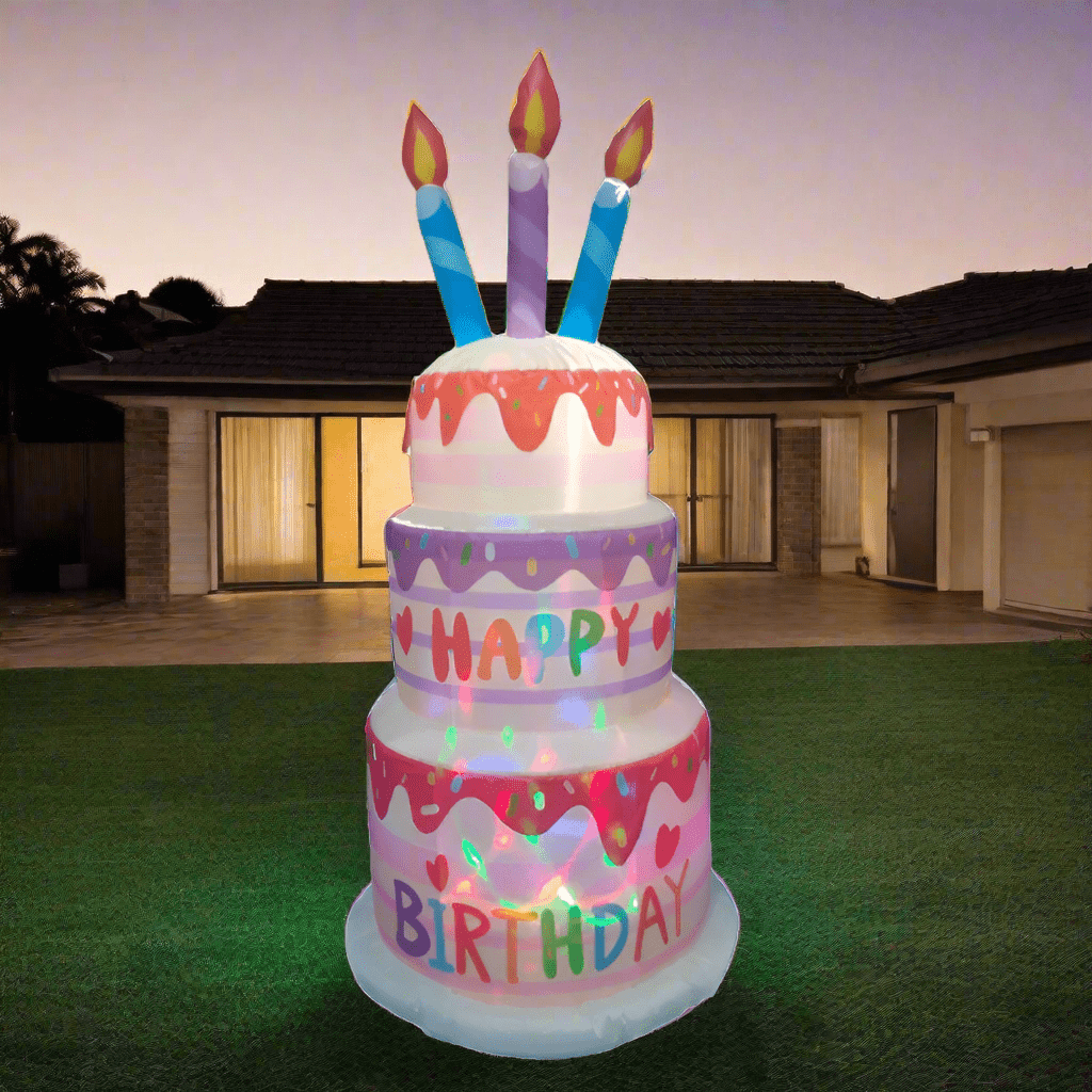 LED Multi-Layered Birthday Cake Inflatable - 180cm
