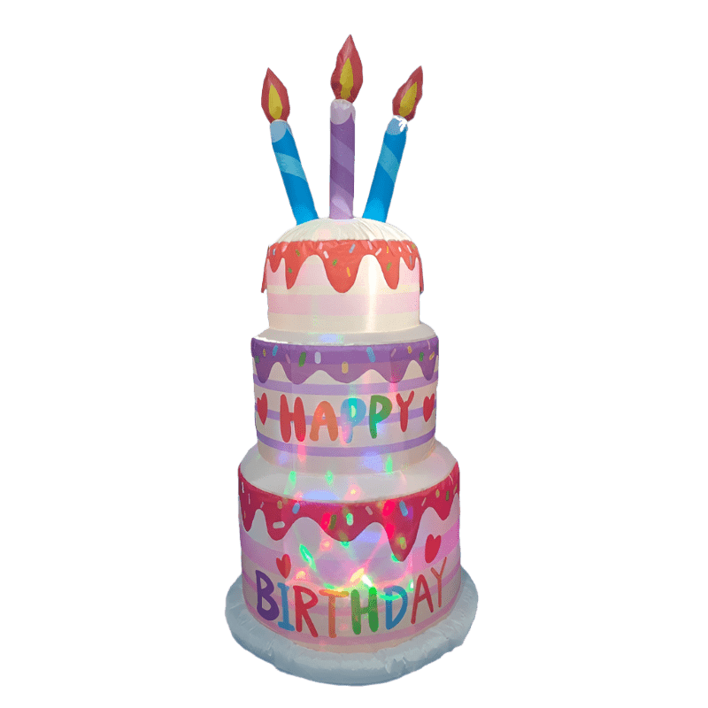 LED Multi-Layered Birthday Cake Inflatable - 180cm
