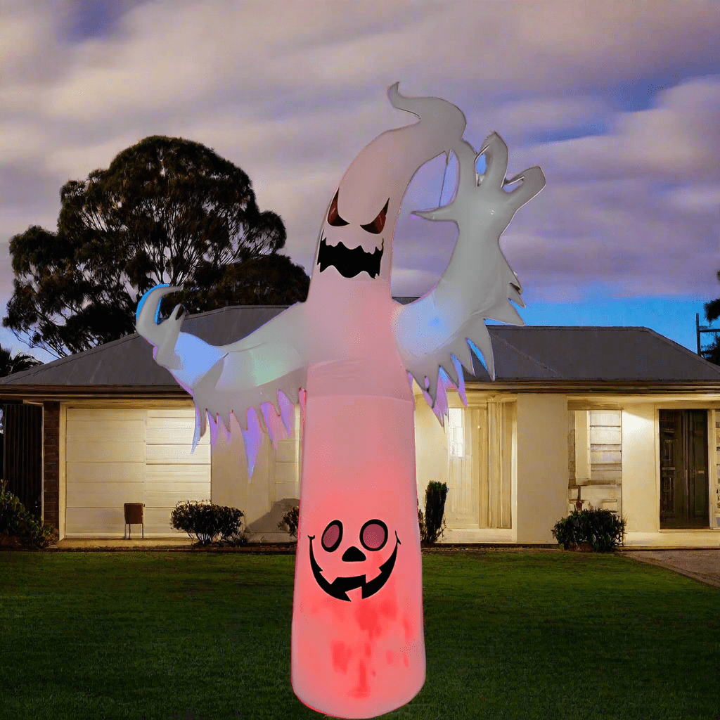 Light - Up Ghost with Pumpkin Face - 240cm
