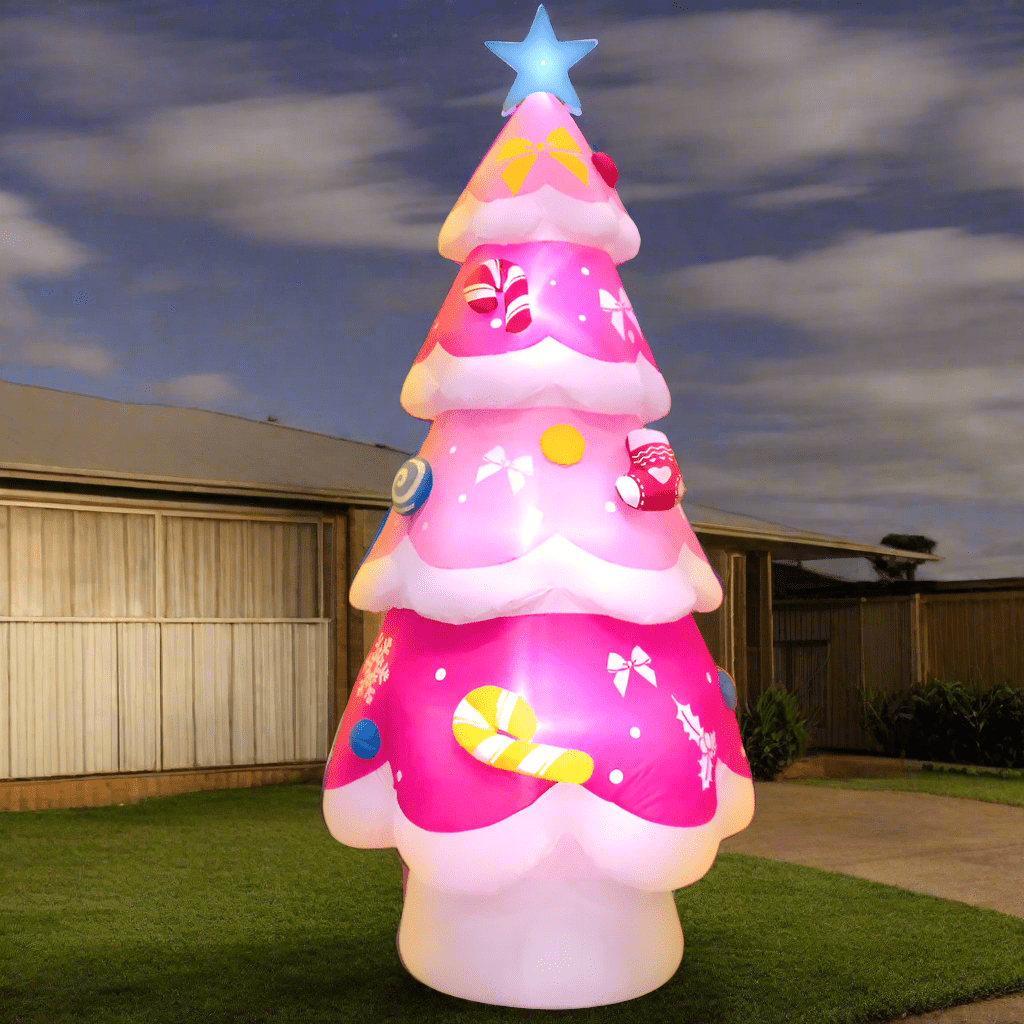 Pink Candy Christmas Tree Inflatable - 210cm