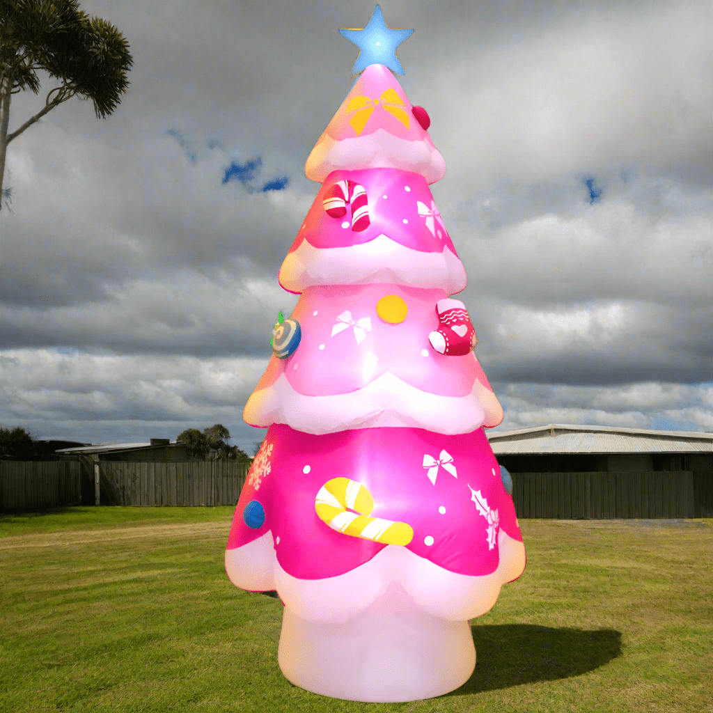 Pink Candy Christmas Tree Inflatable - 210cm