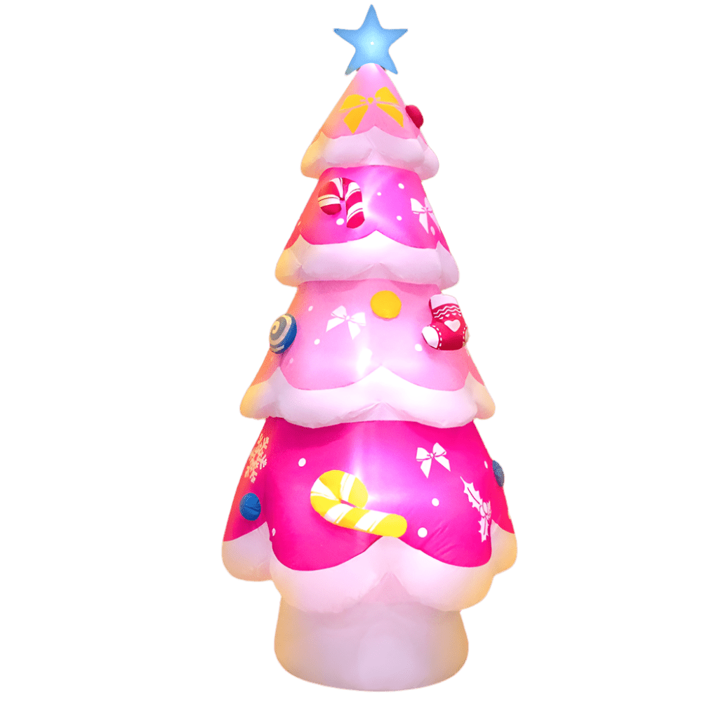 Pink Candy Christmas Tree Inflatable - 213cm