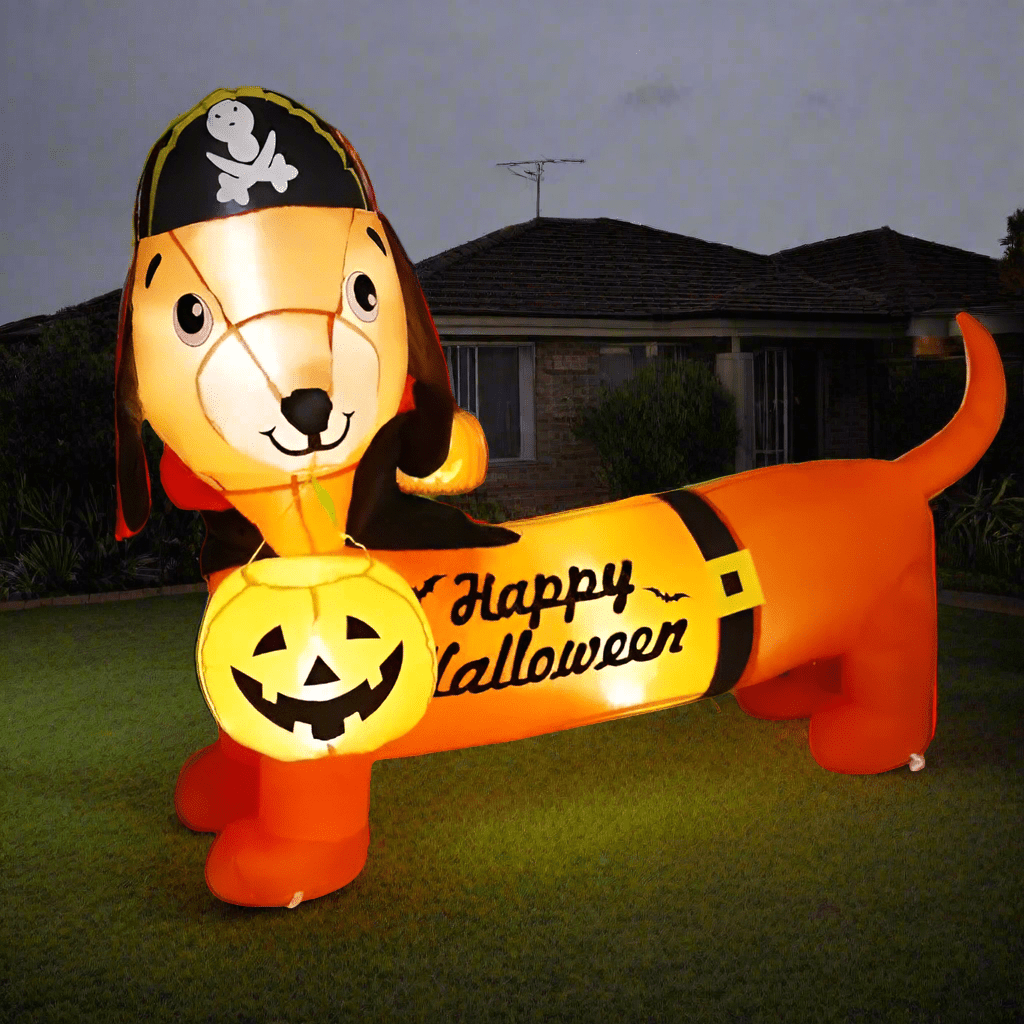 Pirate Dachshund Halloween Dog Inflatable - 150cm