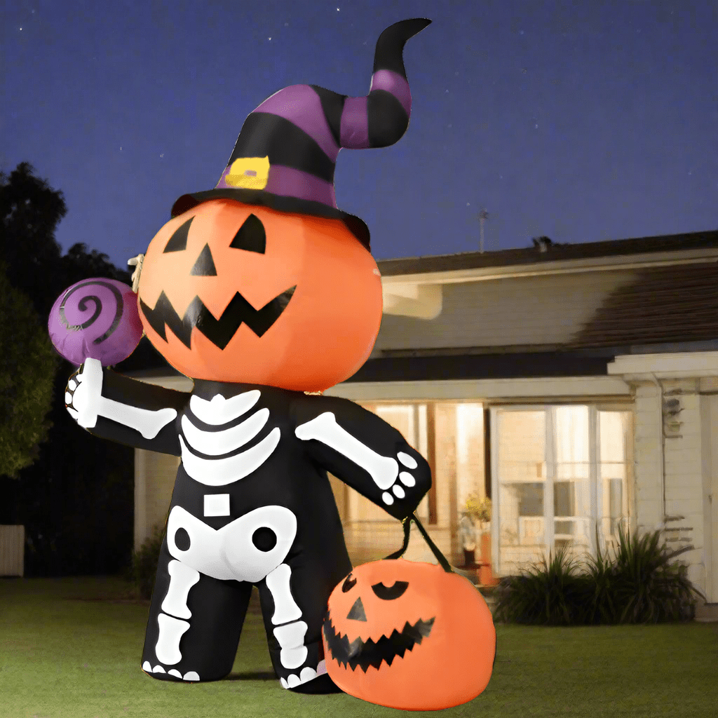 Pumpkin Skeleton Trick - or - Treater - 180cm