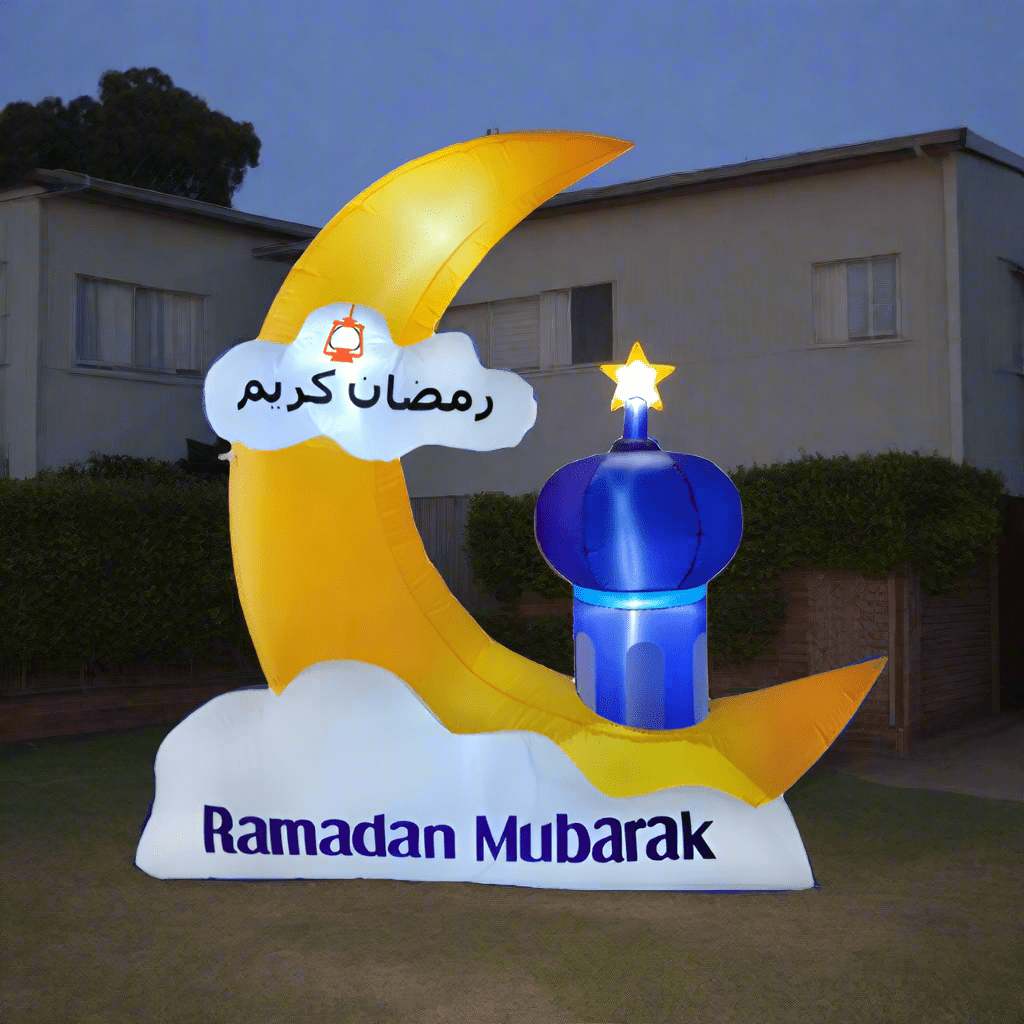 Ramadan Crescent and Mosque Inflatable - 180cm