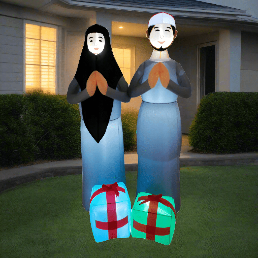 Ramadan Praying Couple with Presents Inflatable - 180cm