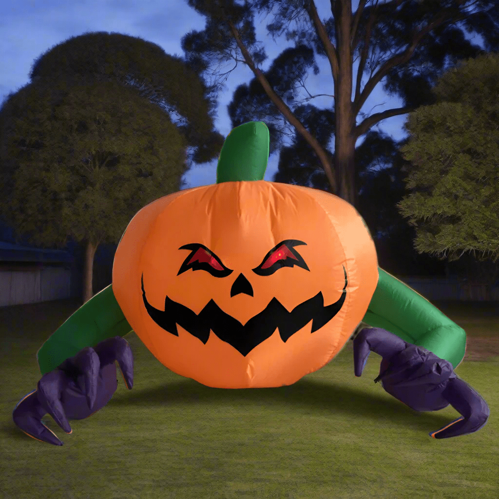 Red - Eyed Pumpkin Ghost Inflatable – 120cm