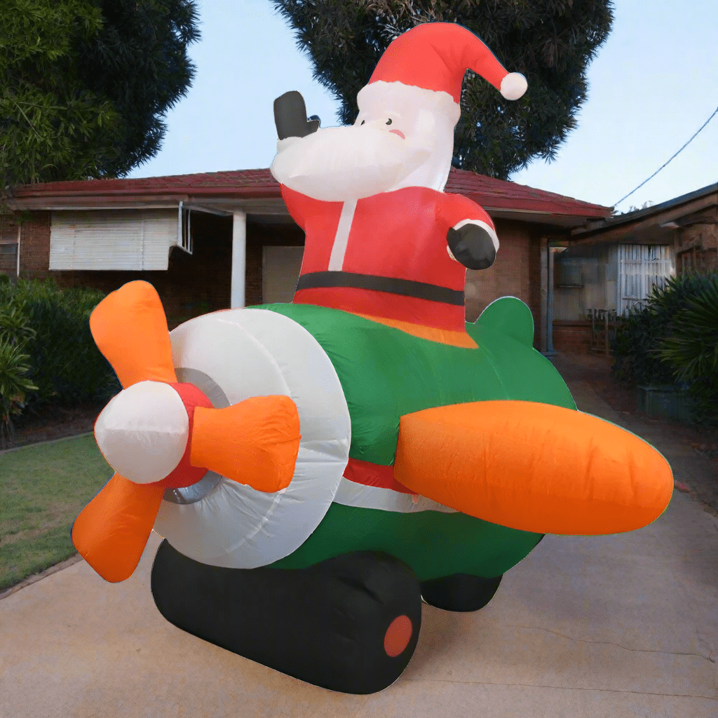 Santa cruising high in an Airplane Inflatable - 180cm