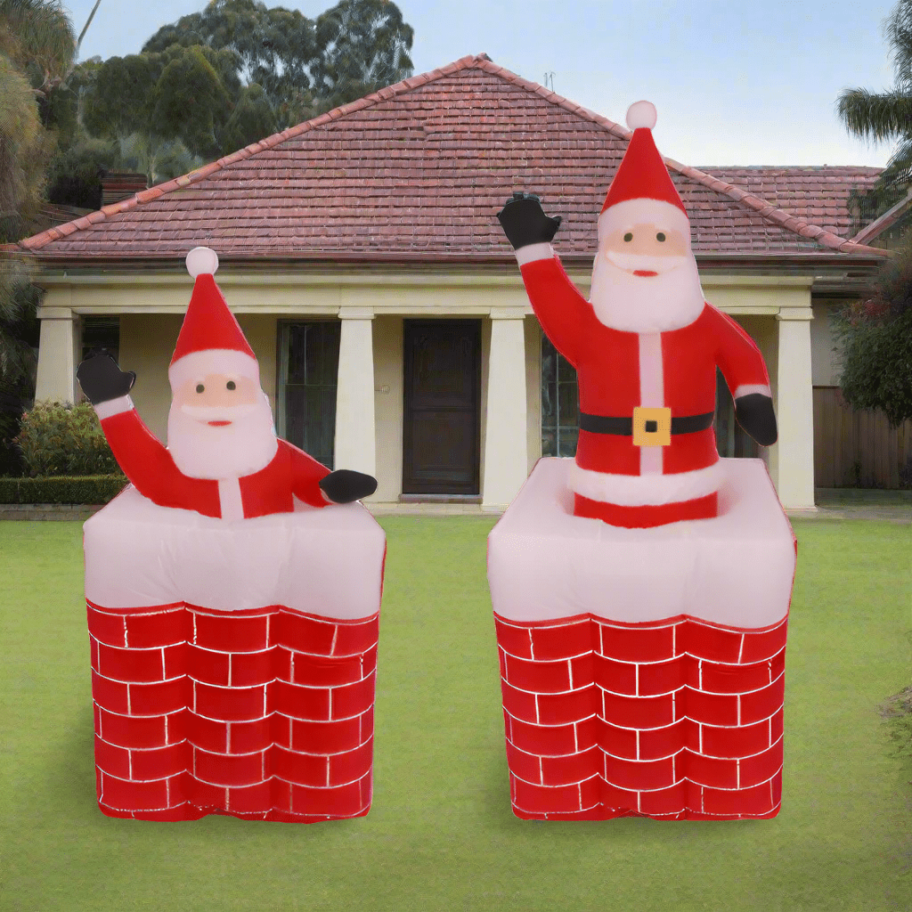 Santa in Chimney Pop-Up Inflatable - 160cm