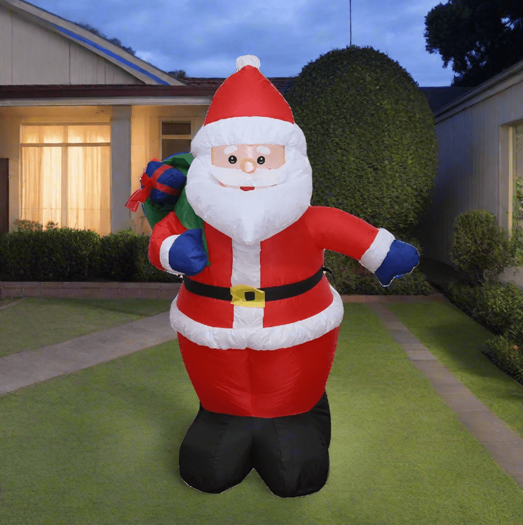 Santa with Gift Sack Inflatable - 120cm