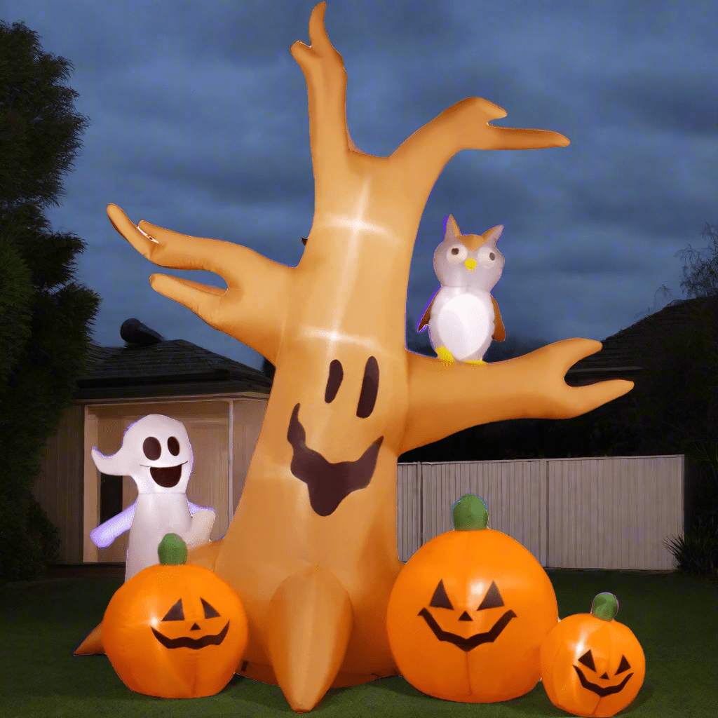 Scary Dead Tree with Pumpkins an Owl and Ghost - 240cm