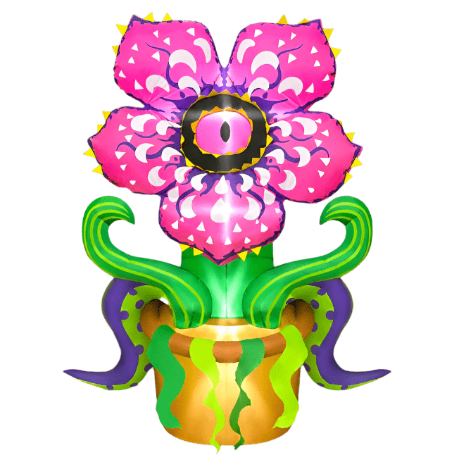 Spooky Halloween Inflatable Monster Flower - 180cm